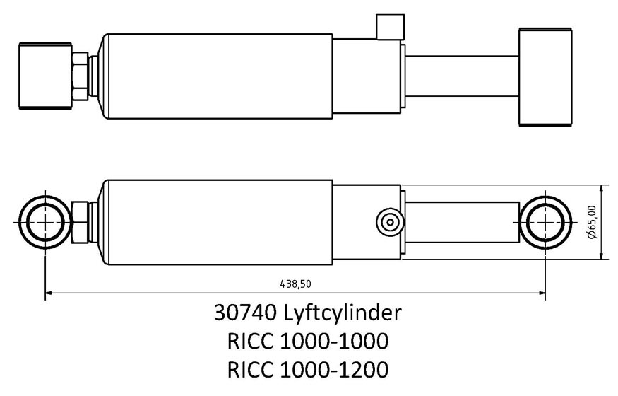 Lyftcylinder RICC 1000 kg