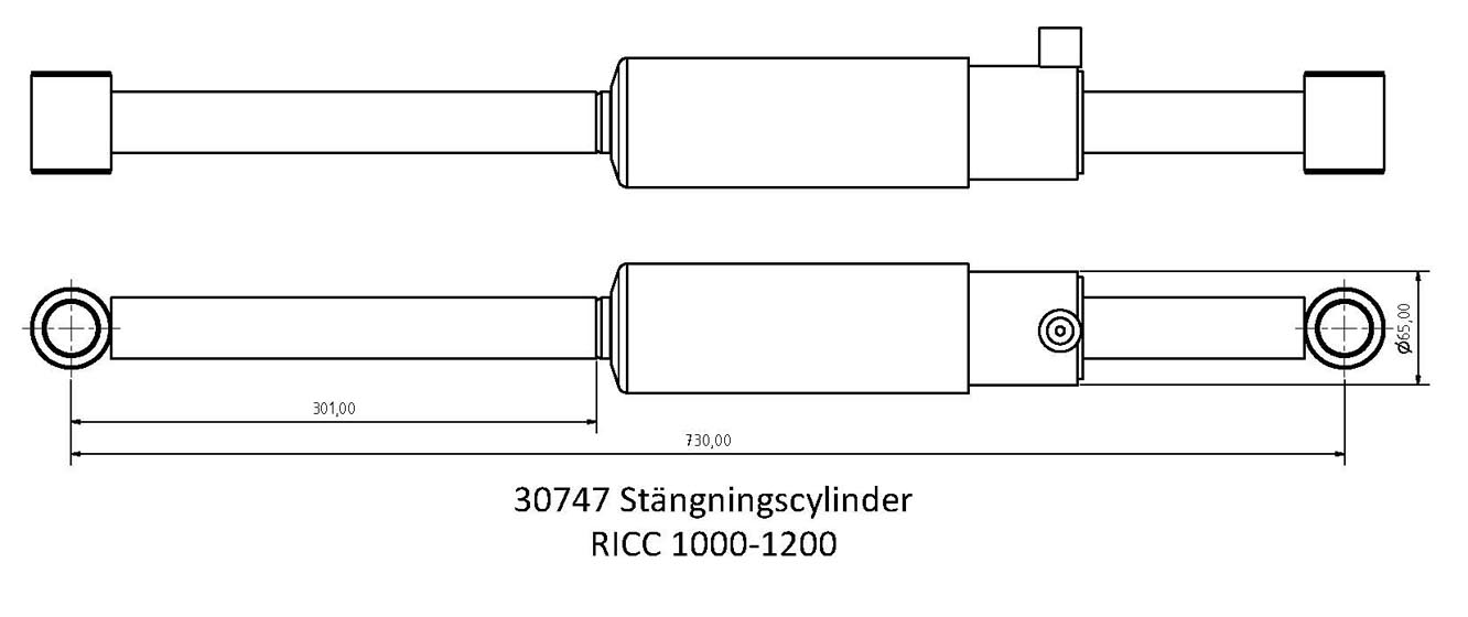 Stängningscylinder RICC 1000-1200
