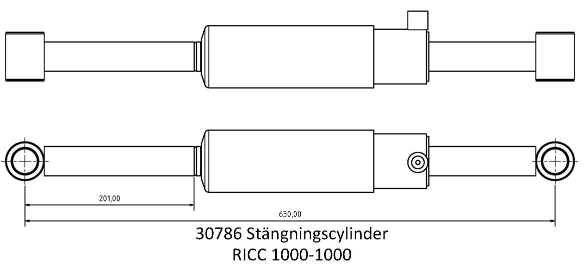 Stängningscylinder Ricc 1000-1000